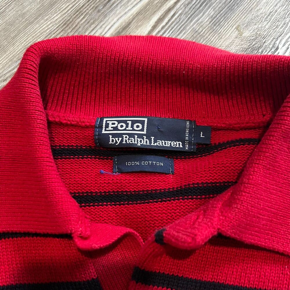 Vintage 90s Polo by Ralph Lauren Striped Sweater Hong Kong L - Picture 3 of 7